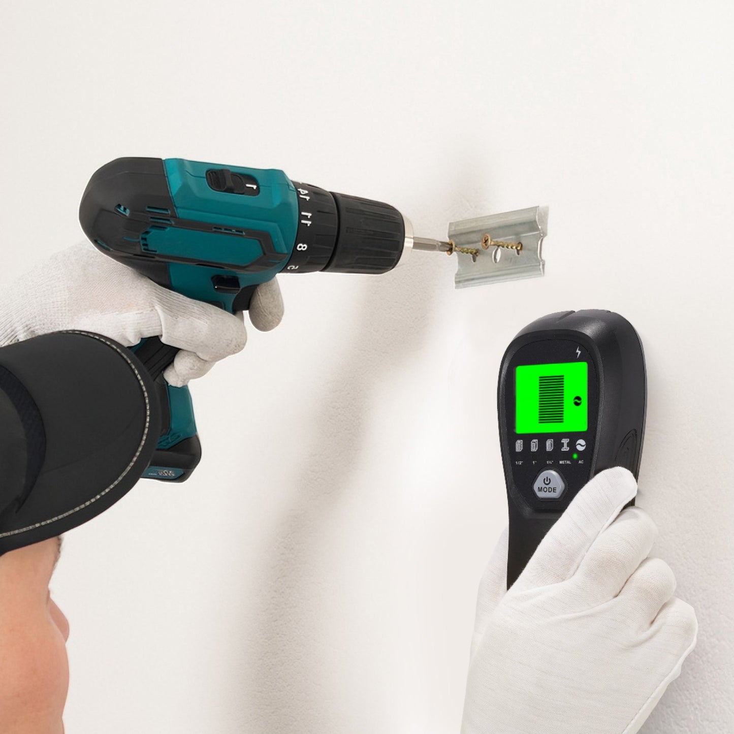 Stud Finder Wall Scanner, 5 in 1, Electronic Wall Stud Detector with Smart Sensor, High-Definition LCD Display and Audio Alarm, for the Center and Edge of Metal, AC Wire, Joists, Pipes, Black