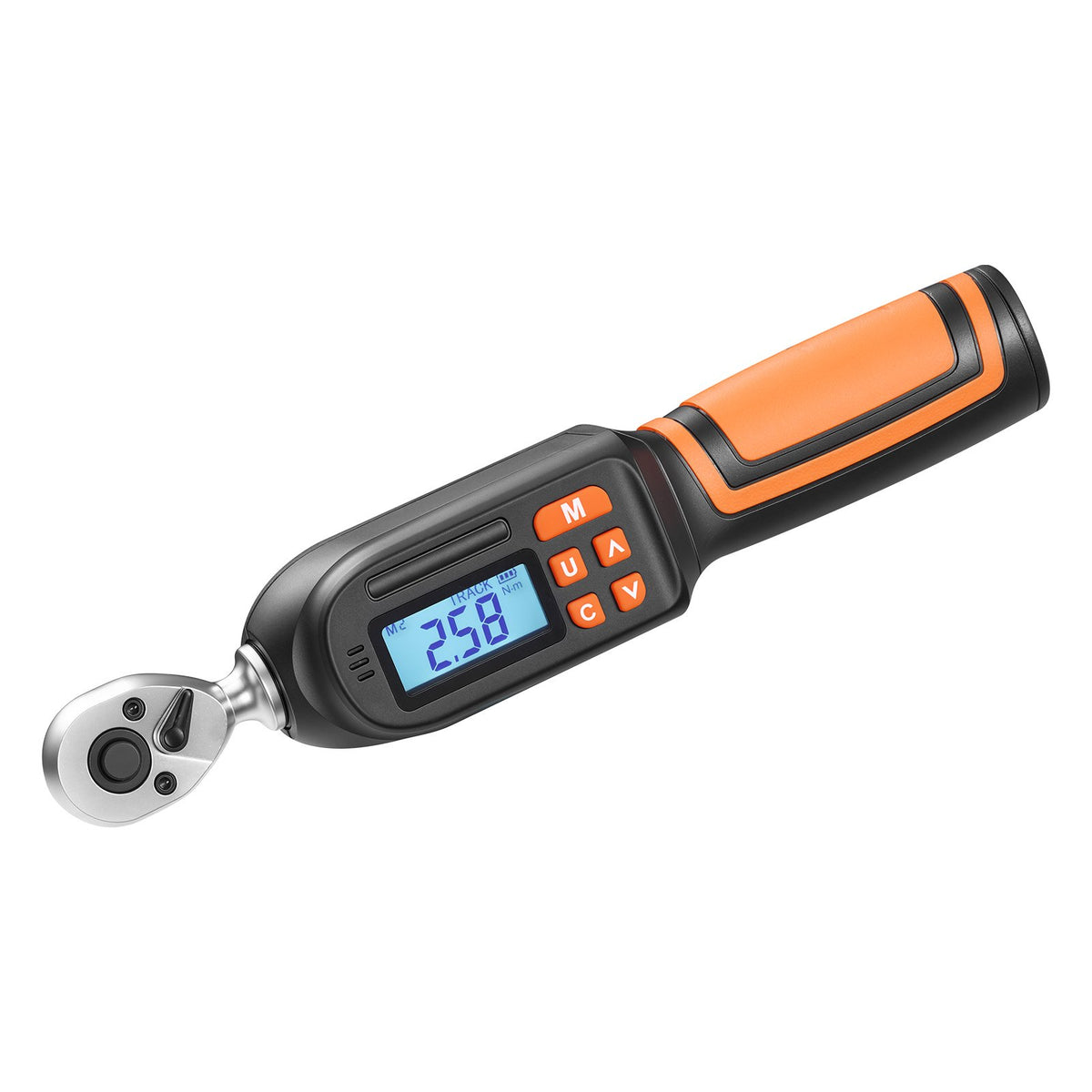 Torque Wrench Set 1/4" Drive 42-Piece Digital Torque Wrench 4 Units, ±2% Accuracy, LCD Screen, with Buzzer and LED Indicator, with Sockets, Bits, Extension Bar, Adapter, for Automotive Repair