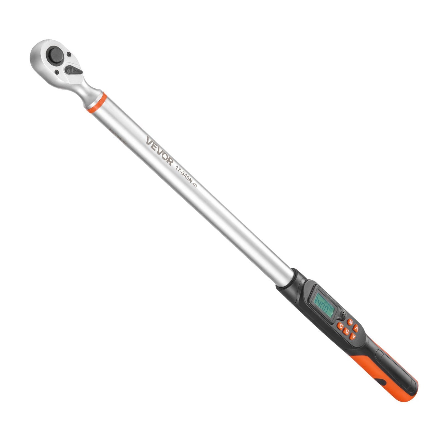 Torque Wrench Set 1/2" Drive Digital Torque Wrench 4 Display Units, ±2% Accuracy, LCD Screen, with Buzzer and LED Indicator, with Sockets, Extension Bar, Adapter, for Automotive Repair
