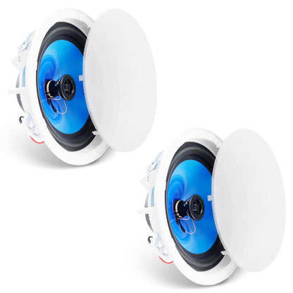 VEVOR 2 PCs 203.2 mm in Ceiling Speakers, 50-Watts, Flush Mount Ceiling & in-Wall