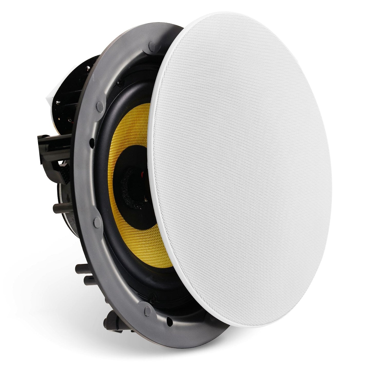 8-Inch 200W Flush Mount Ceiling Speaker, 8Ω, 89dB Sensitivity, Indoor/Outdoor Use