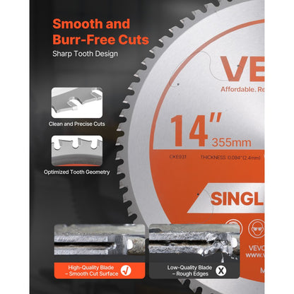 Circular Saw Blade Metal Cutting Blade for Circular Saw 355mm 72 Teeth