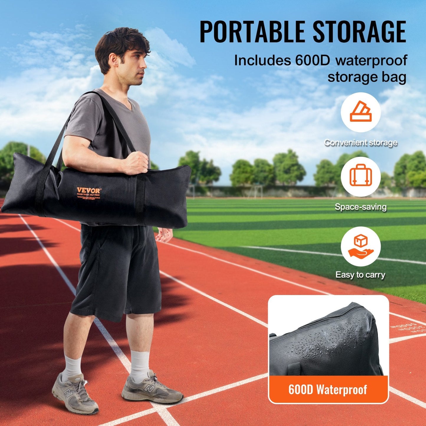 Portable Sports Backstop Net, 3.66x2.74m Barrier for Training & Practice