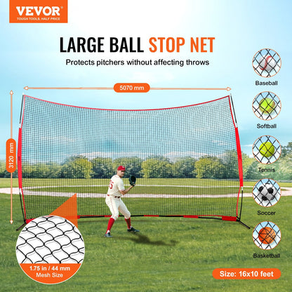 Portable Sports Barrier Net, 5x3m with Carry Bag for Training and Practice