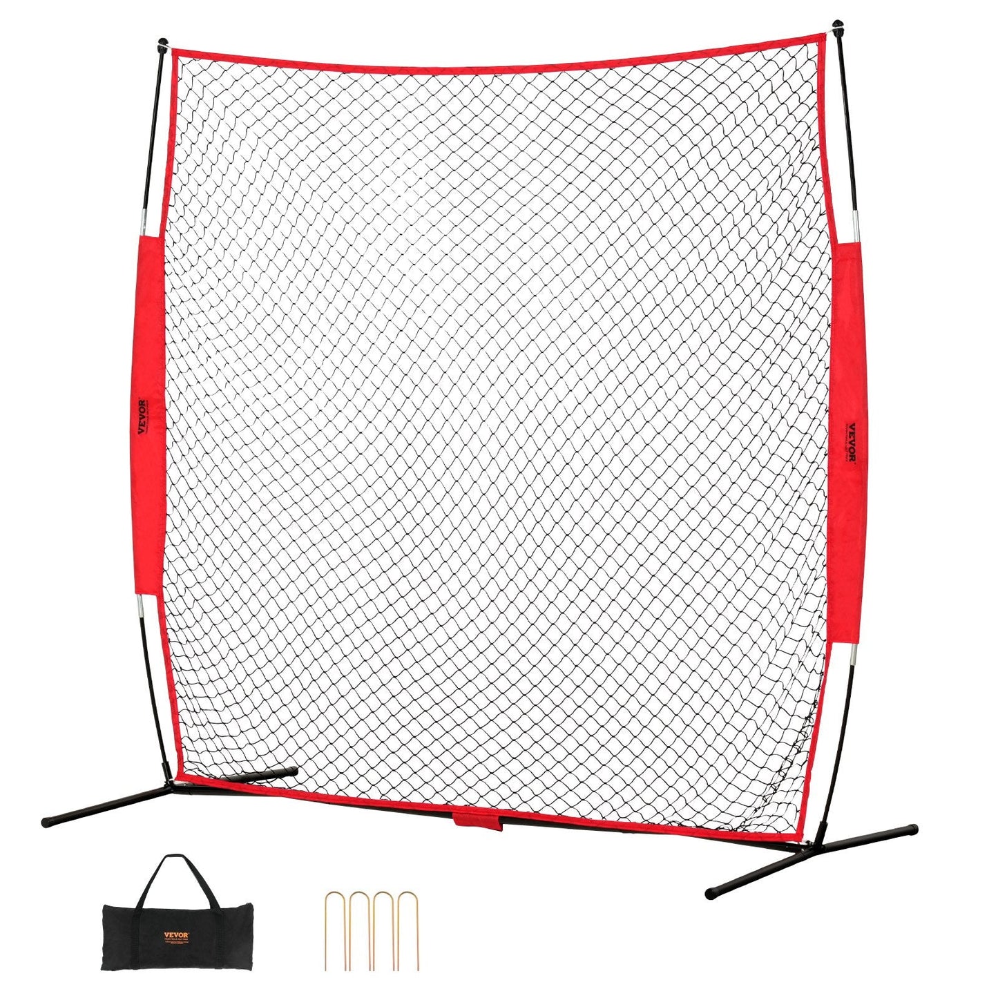 Portable 2.1m x 2.1m Sports Barrier Net with Carry Bag for Training Sessions