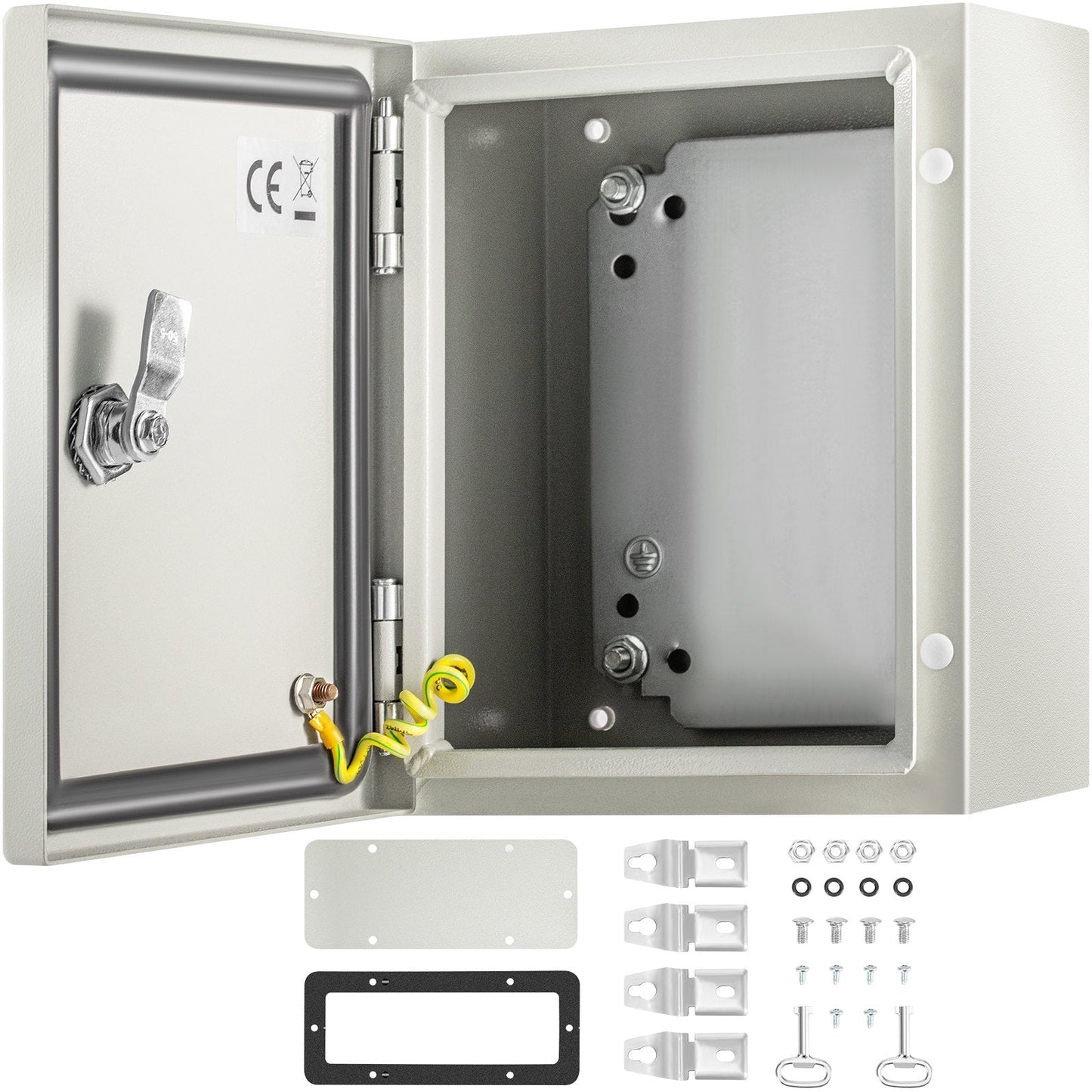 Steel Electrical Enclosure Box, IP66 Rated, 25x20x15 cm, Lockable & Waterproof