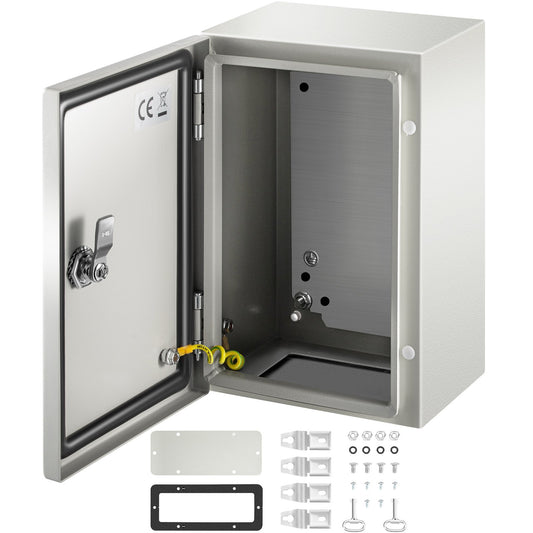 VEVOR NEMA Steel Enclosure ,12 x 8 x 6\'\' NEMA 4X Steel Electrical Box, IP66 Waterproof