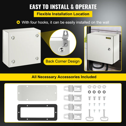 VEVOR NEMA Steel Enclosure, 12 x 12 x 6''steel electrical box
electrical enclosur