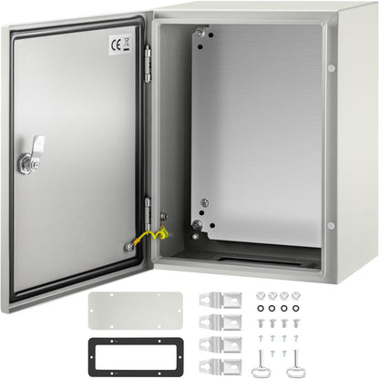 VEVOR Steel Electrical Box 16'' x 12'' x 8'' Electrical Enclosure Box, Carbon Steel