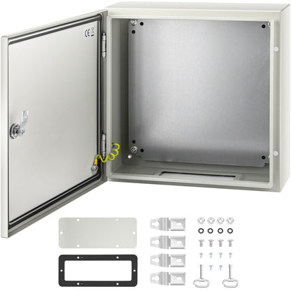Carbon Steel Electrical Enclosure Box, IP66, 40x40x15 cm, Lockable & Waterproof