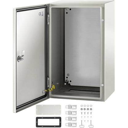 Steel Electrical Enclosure, 0.5 x 0.3 x 0.25m, IP66 Waterproof, Lockable Box