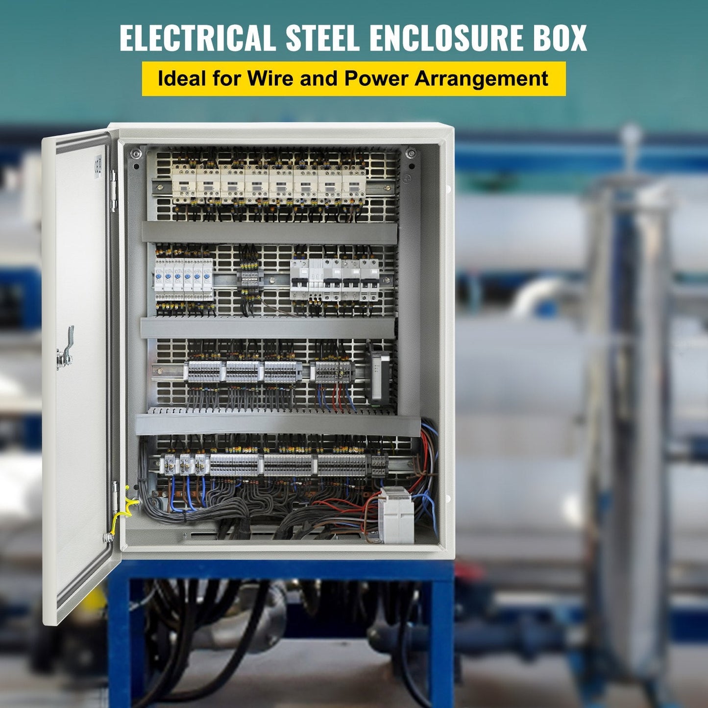 Steel Electrical Enclosure Box, 50x40x15 cm, Carbon Steel, IP66 Rated