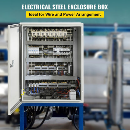 Steel Electrical Enclosure Box, 50x40x15 cm, Carbon Steel, IP66 Rated