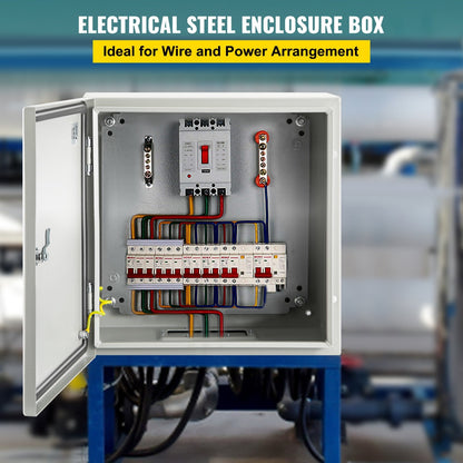 NEMA 4X Steel Electrical Box, 50 x 50 x 15 cm, IP66 Waterproof & Dustproof