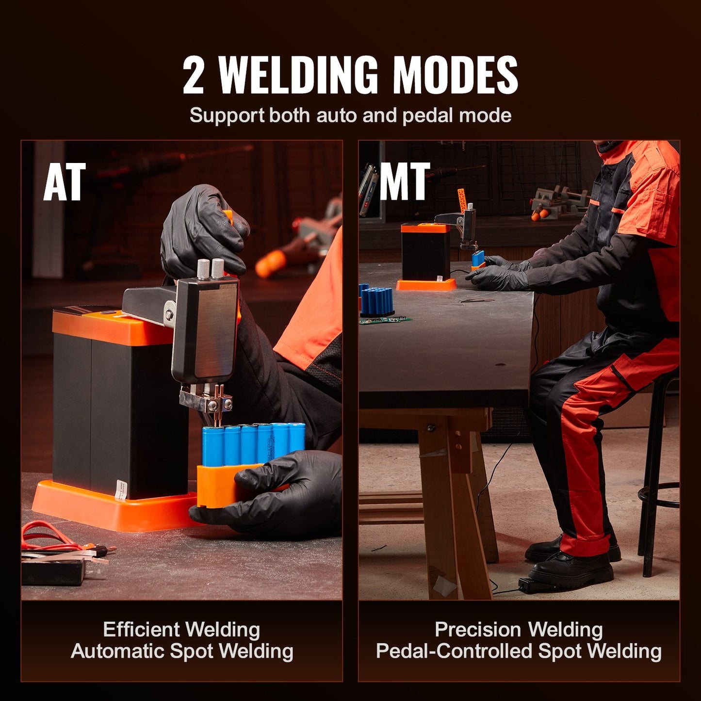 14.5KW Portable Battery Spot Welder with LED Display, 0.1-0.3mm Nickel Welding
