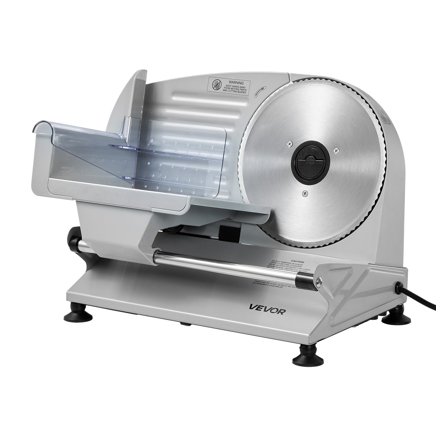 Meat Slicer, Electric Deli Slicer with Two 190mm SUS420 Blades & 0-15mm Adjustable Thickness, 200W Home Food-Slicer for Frozen Meat, Ham, Baguett, Steak