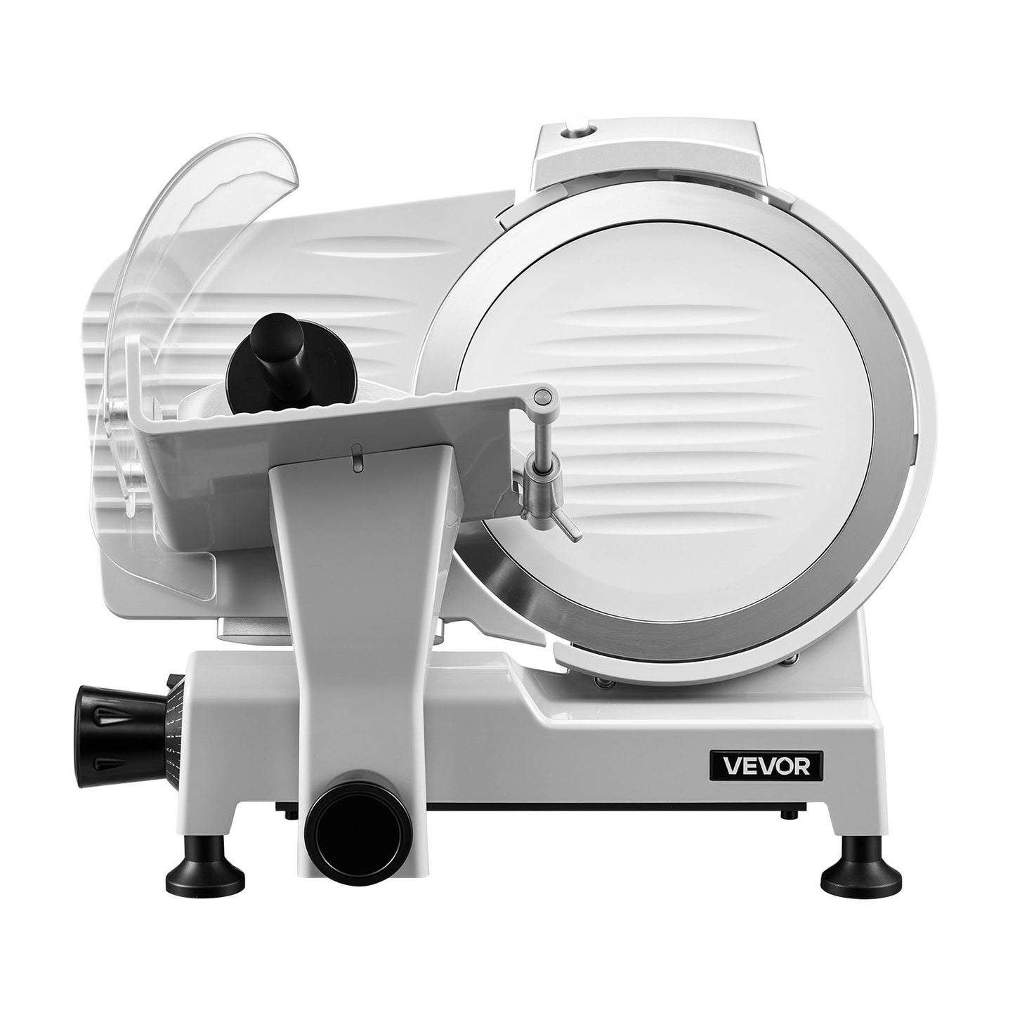 Commercial Meat Slicer, 300W Electric Cutter, Removable 25cm Carbon Steel Blade and Food Tray, 0-12mm Adjustable Thickness Food Slicer Machine,for Frozen Meat, Ham, Baguett, Steak, ETL Approved