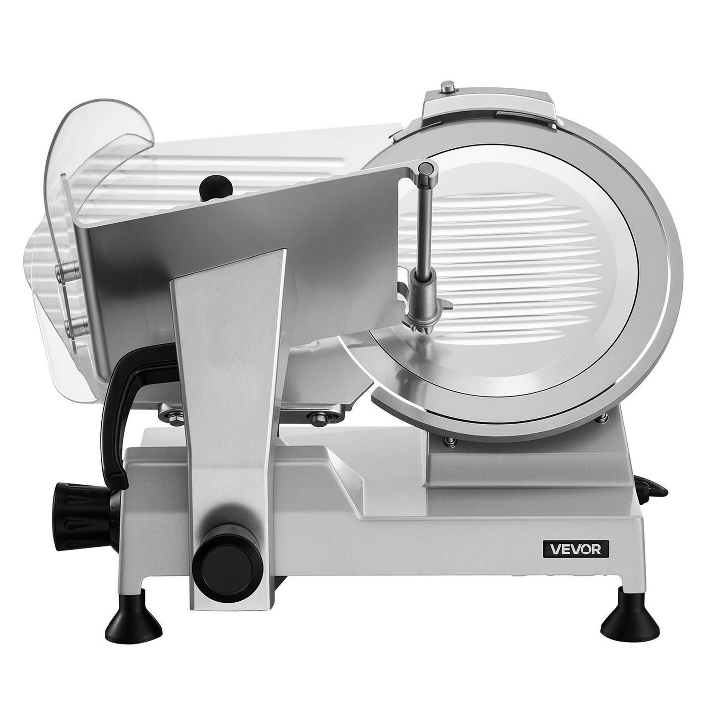 Commercial Meat Slicer, 400W Electric Cutter, Removable 30cm Carbon Steel Blade and Food Tray, 0-15mm Adjustable Thickness Food Slicer Machine, for Frozen Meat, Ham, Baguett, Steak, ETL Approved