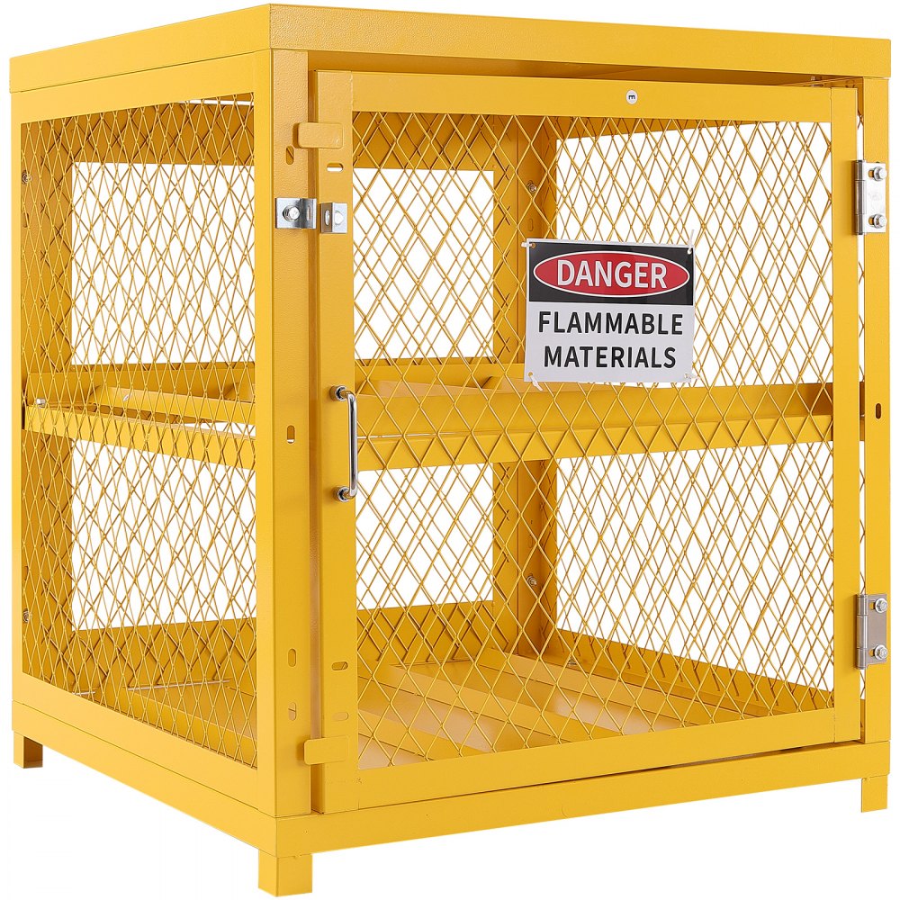 VEVOR Horizontal Cylinder Storage Cabinet 4x33lb Capacity Propane Storage Cage
