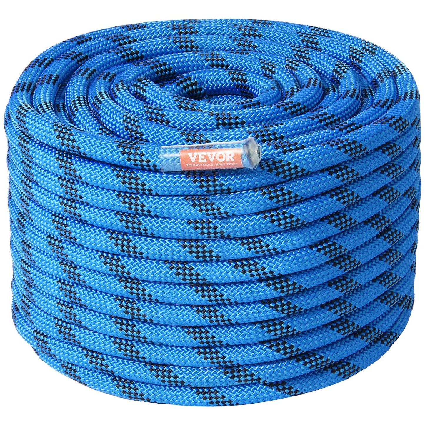 12.7mm Static Climbing Rope 38M Blue - High Strength with Storage Bag