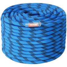 12.7mm Static Climbing Rope 45.7m Blue - High Strength, Low Stretch, with Bag