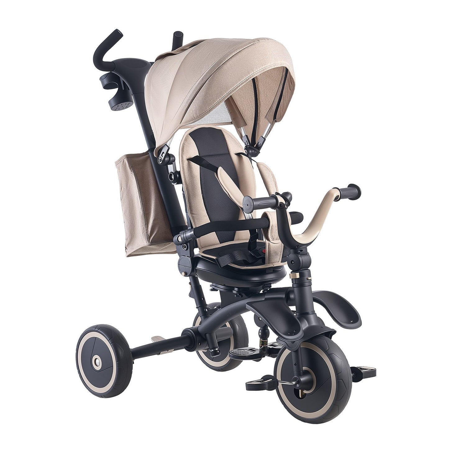 Toddler Tricycle & Stroller for 18 Months to 5 Year Old, 7-in-1 Kids Trike with Parent Push Handle, Canopy, Rotating Seat and Storage, Tricycle for Toddlers, Birthday Toy for Boys and Girls