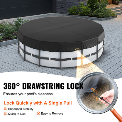 VEVOR 4.57m Round Pool Cover, Solar Covers for Above Ground Pools, Safety Pool Cover