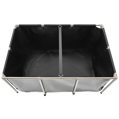 VEVOR Canvas Fish Pond Above Ground Koi Tank 1023.3 L with Clear Viewing Panel