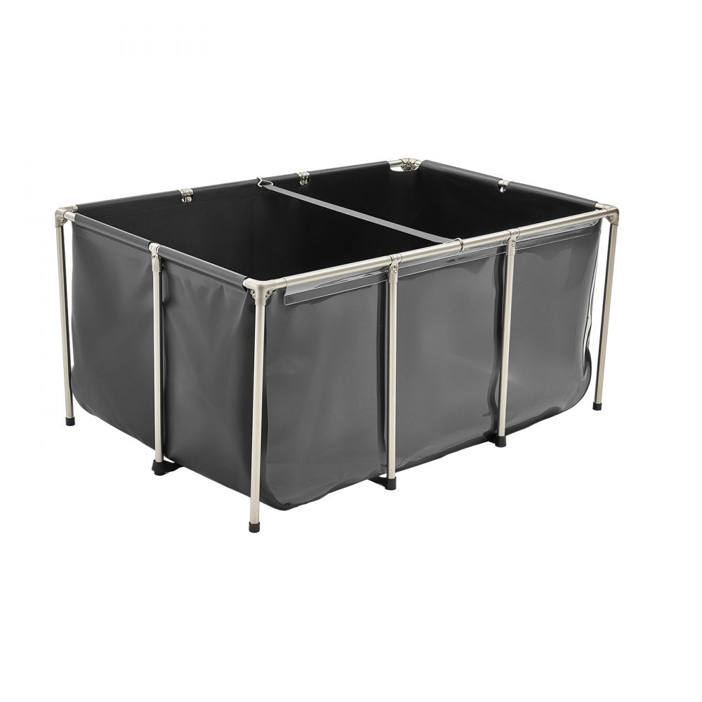 VEVOR Canvas Fish Pond Above Ground Koi Tank 1023.3 L with Clear Viewing Panel