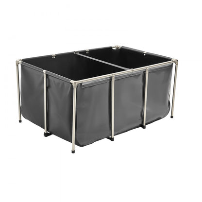 VEVOR Canvas Fish Pond Above Ground Koi Tank 1023.3 L with Clear Viewing Panel