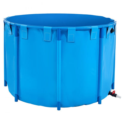 Canvas Fish Pond Above Ground Fish Tank 1700 L Round Koi Pond (Blue)