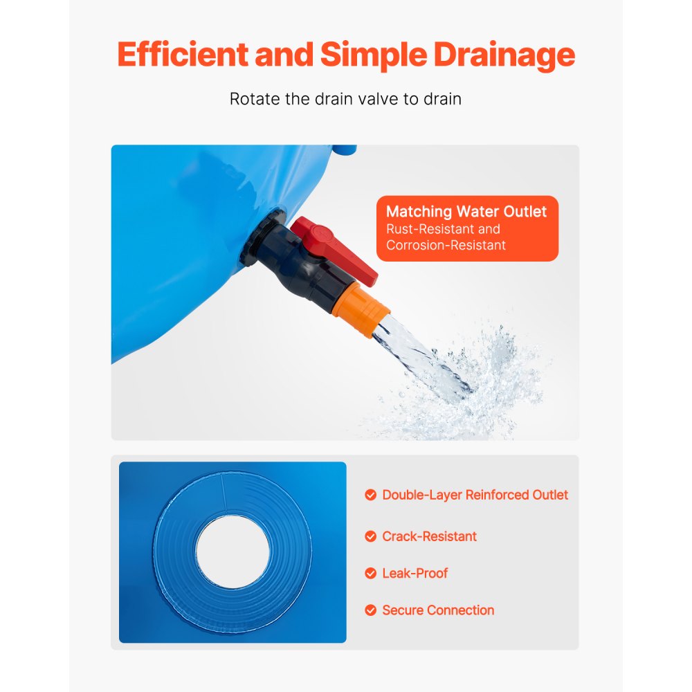 Canvas Fish Pond Above Ground Fish Tank 5000 L Round Koi Pond (Blue)