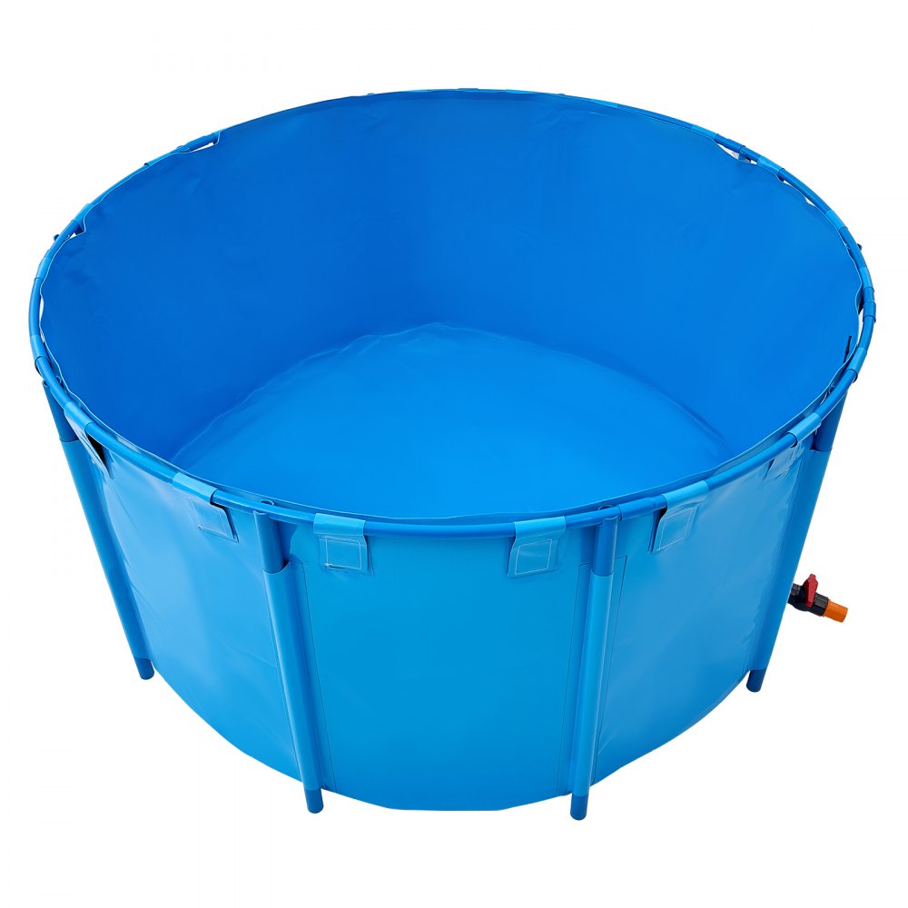 VEVOR Canvas Fish Pond Above Ground Fish Tank 3100.22 L Round Koi Pond (Blue)