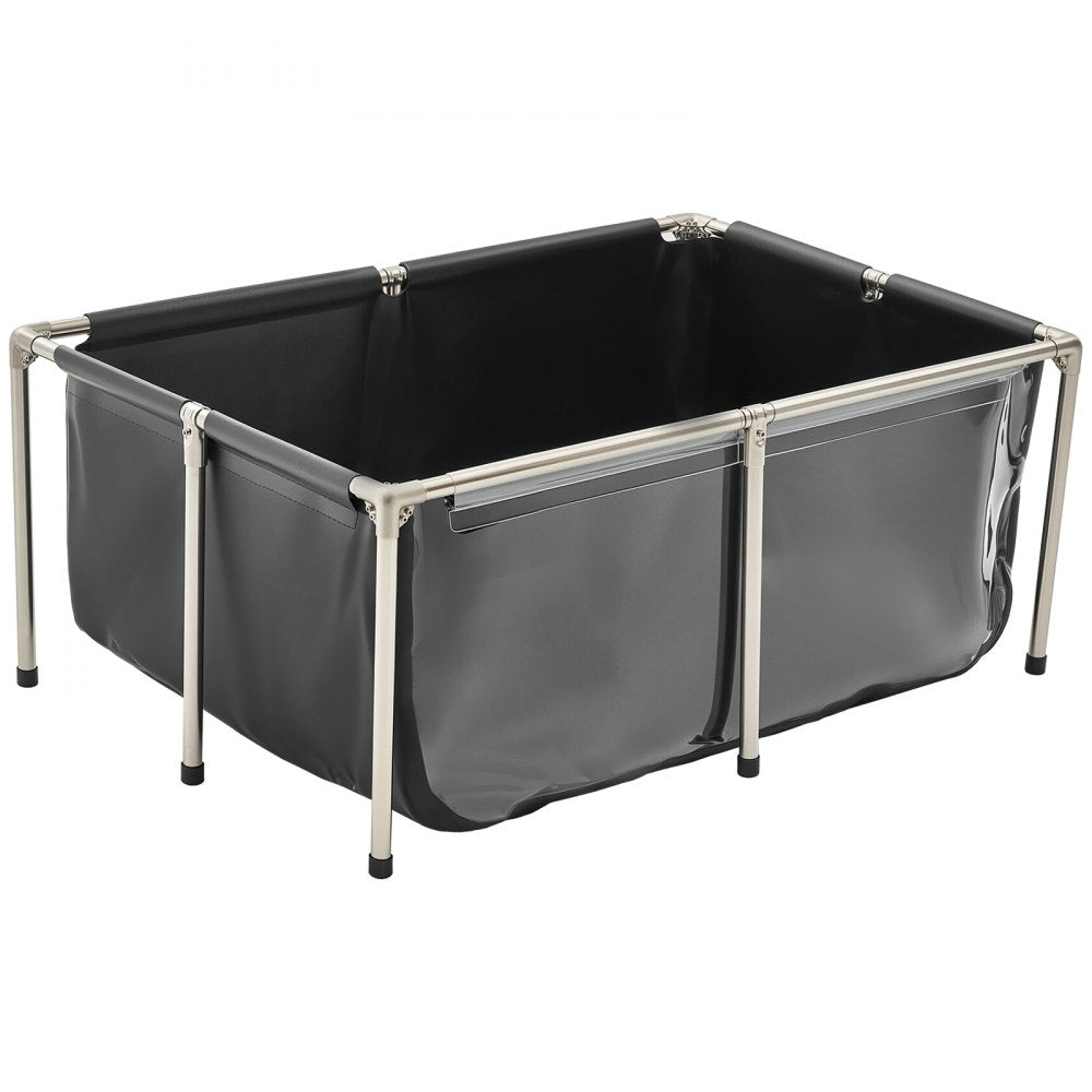 Canvas Fish Pond Above Ground Koi Tank 480 L with Clear Viewing Panel