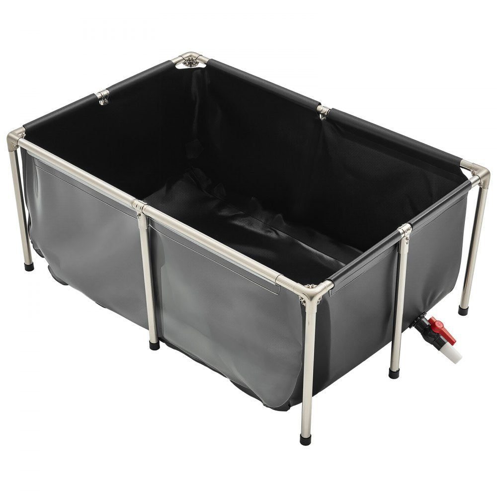 Canvas Fish Pond Above Ground Koi Tank 480 L with Clear Viewing Panel