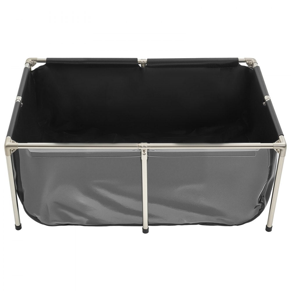 Canvas Fish Pond Above Ground Koi Tank 480 L with Clear Viewing Panel