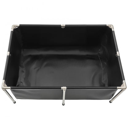 Canvas Fish Pond Above Ground Koi Tank 480 L Rectangular Pond (Black)