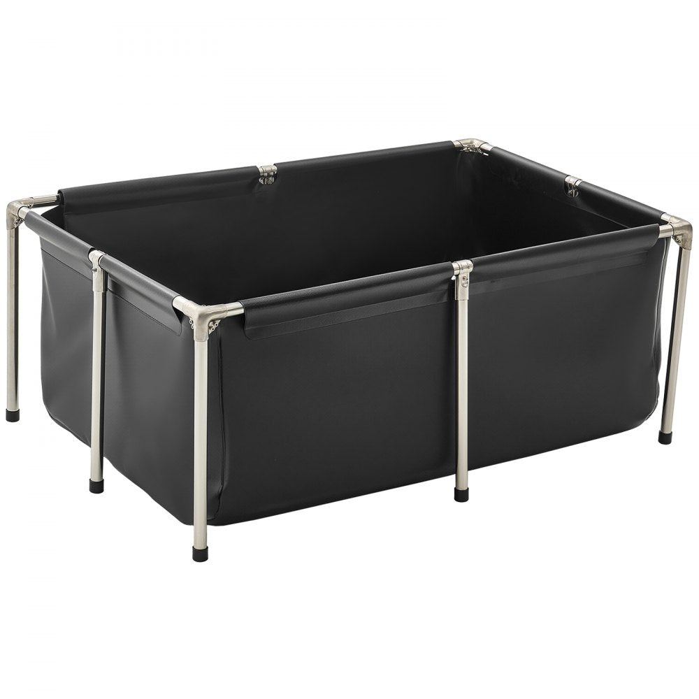 Canvas Fish Pond Above Ground Koi Tank 480 L Rectangular Pond (Black)