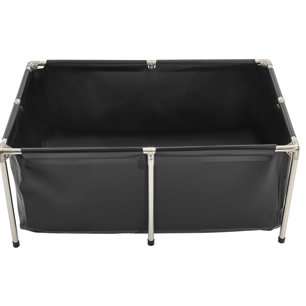 Canvas Fish Pond Above Ground Koi Tank 480 L Rectangular Pond (Black)