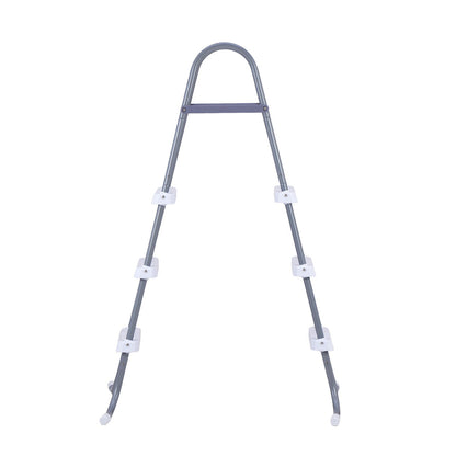 Above Ground Pool Ladder, 3-Step Steel A-Frame Swimming Pool Stairs for 106.7 cm High Wall, 136 kg Capacity Entry/Exit Steps with Secure Non-Slip Sturdy Wide Step, Easy Setup, Gray & White