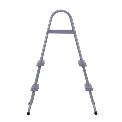 Above Ground Pool Ladder, 2-Step Steel A-Frame Swimming Pool Stairs for 83.8 cm High Wall, 136 kg Capacity Entry/Exit Steps with Secure Non-Slip Sturdy Wide Step, Easy Setup Outdoor, Gray