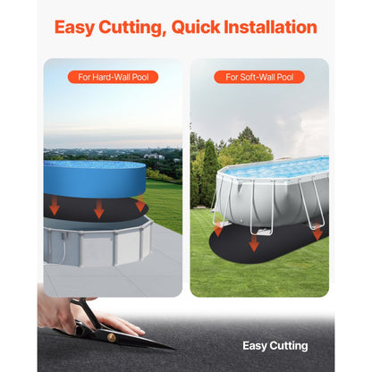 15x30 ft Oval Pool Liner Pad for Above Ground Pools Heavy Duty Pool Mat