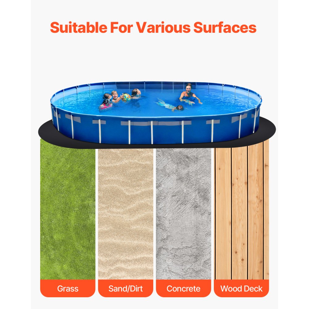 15x30 ft Oval Pool Liner Pad for Above Ground Pools Heavy Duty Pool Mat