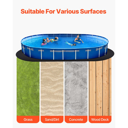 15x30 ft Oval Pool Liner Pad for Above Ground Pools Heavy Duty Pool Mat