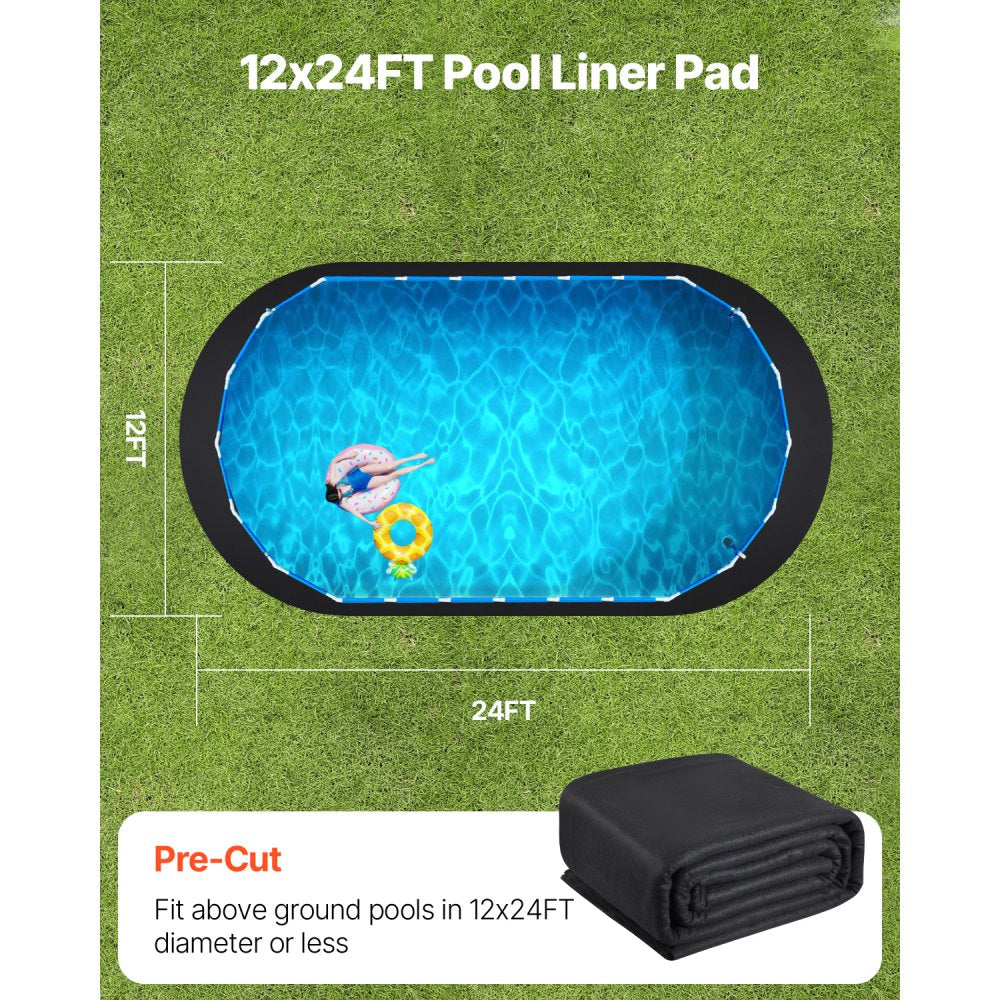 12x24 ft Oval Pool Liner Pad for Above Ground Pools Heavy Duty Pool Mat