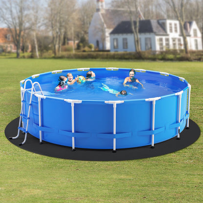 24ft Round Pool Liner Pad, Pool Liner Pad for Above Ground Swimming Pools, Extra-Thick Pool Mat, Prevents Punctures, Recycled Geotextile Material Underlayment Pad, Extend Liner Life