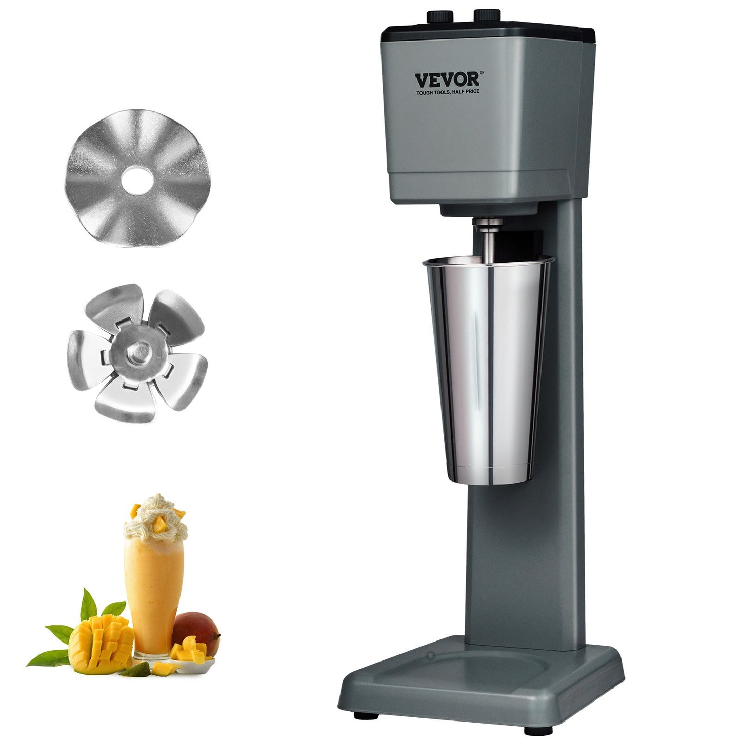 VEVOR Milkshake Maker, 120V 250W Electric Milkshake Machine, Single Head Drink Mixer
