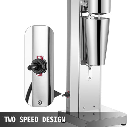 Electric Milkshake Maker Kit, Stainless Steel, 800ml, 4kg, Two-Speed Design