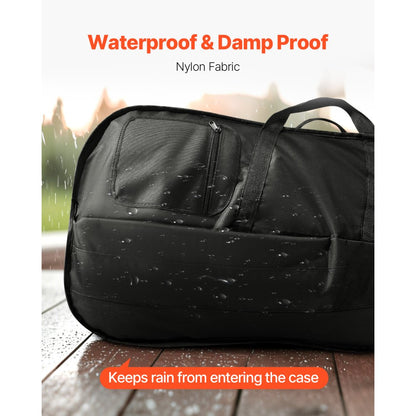 4/4 Full Size Cello Case, Nylon Waterproof, Lightweight Portable Travel Carrying Bag, with Reinforced Handle, Dual Shoul