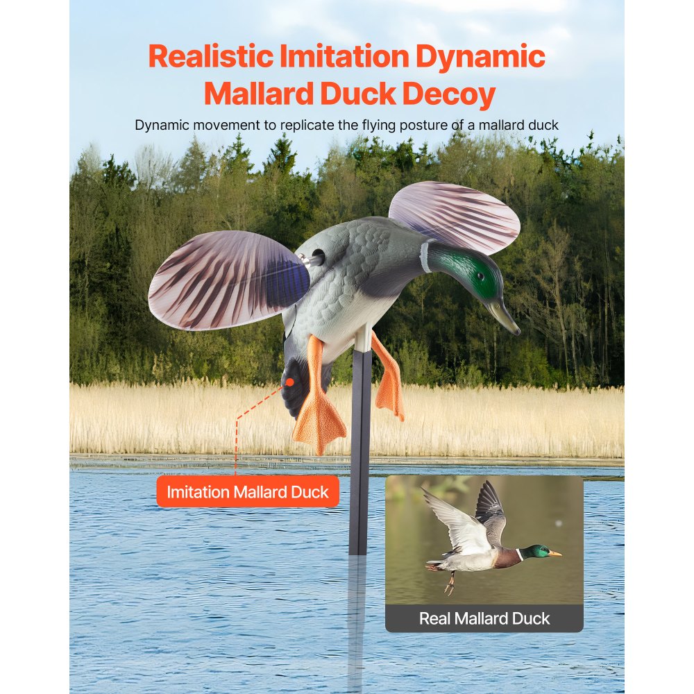 VEVOR Spinning Wing Motion Duck Decoys Outdoor Realistic Teal Decoys for Hunting